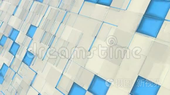 抽象白色和蓝色企业背景视频