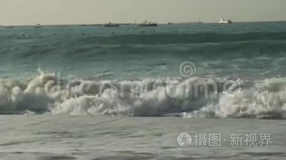 大东海海滩南海巨浪股市录像视频