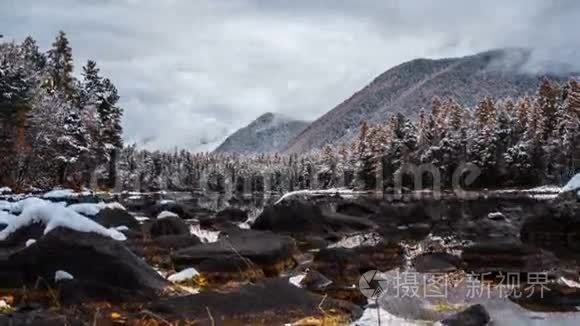 山湖景观.. 时光流逝。