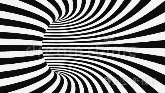 黑白幻视错觉.. 抽象催眠动画背景.. 螺旋几何循环单色壁纸