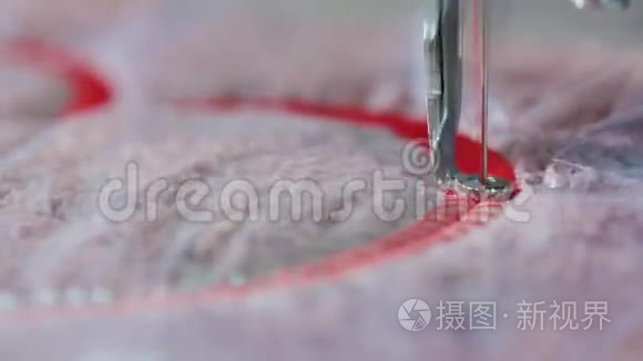 纺织工业中的纺织刺绣机视频