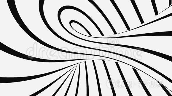 黑白幻视错觉.. 抽象催眠动画背景.. 螺旋线单色壁纸