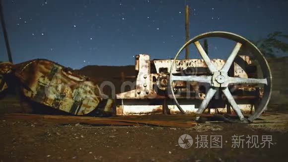 夜间弃矿时间流逝