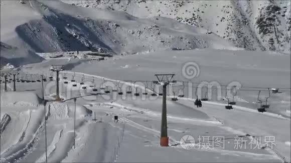 智利圣地亚哥滑雪胜地视频