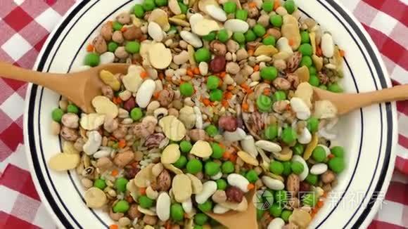 豆类美味健康混合食品视频