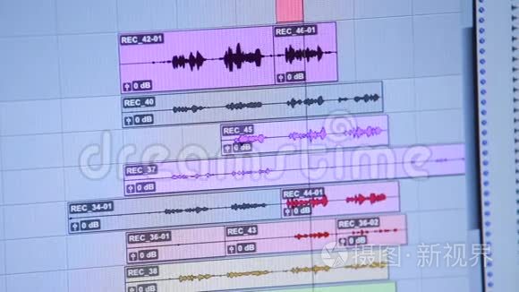 音频或声音编辑软件通过时间表视频