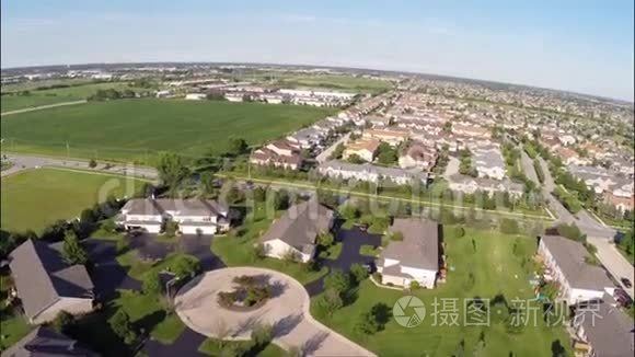 高空俯视的住宅视频