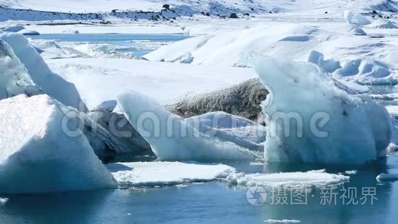 冰川泻湖的全球变暖视频