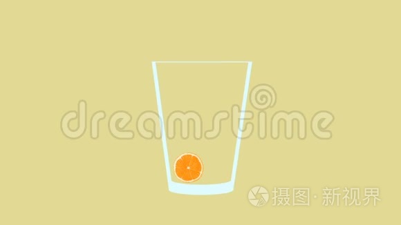 新鲜水果鸡尾酒动画视频