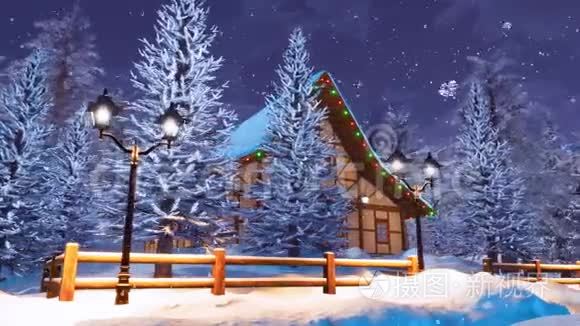 雪夜高山木材房视频