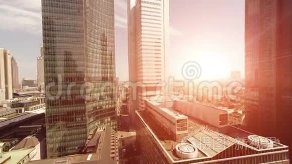 现代城市天际线建筑背景.
