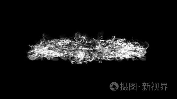 3D型烟雾爆炸冲击波效应及在黑色背景上孤立的发散波