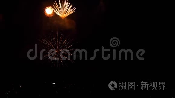 都市节的烟花缤纷视频