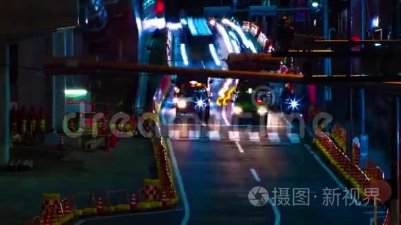 东京涩谷市中心霓虹街夜景视频