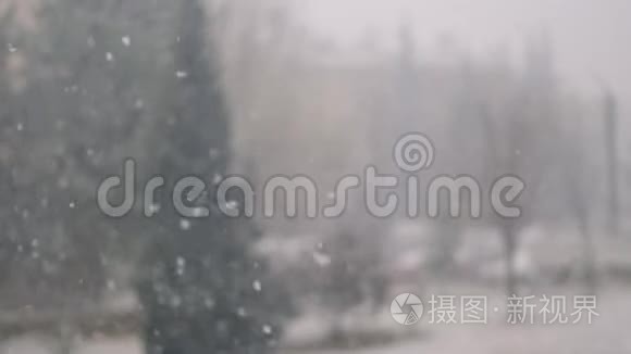 白天透过窗户看到大雪视频