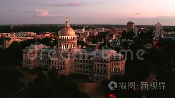 美国密西西比州杰克逊市中心视频