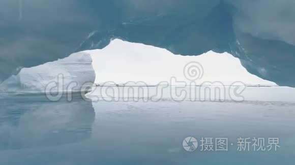 南极洲冰山拱海冰川海景