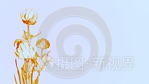 黄色的花朵，Solorized背景