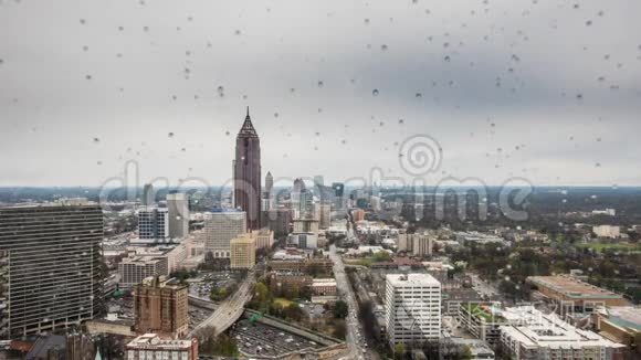 在下雨天亚特兰大的时间流逝视频