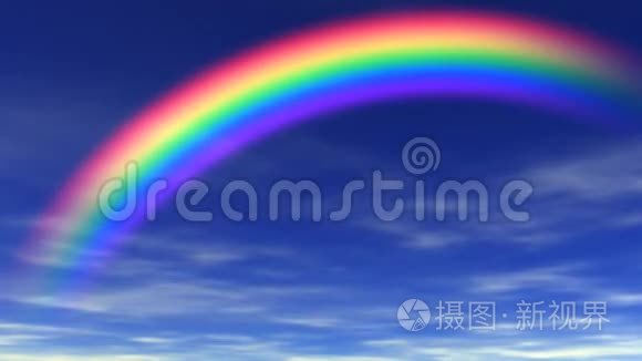 彩虹和蓝天视频