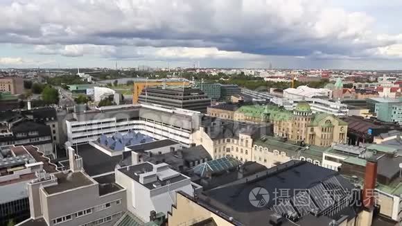芬兰首都赫尔辛基市全景