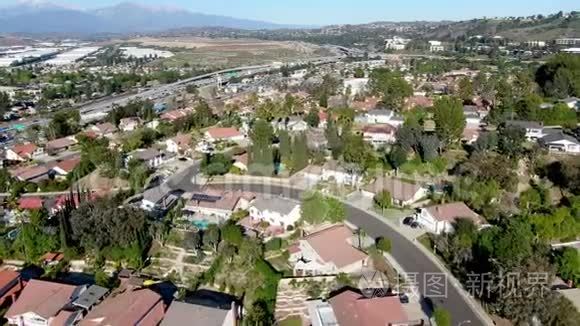 加州钻石酒吧住宅小区的鸟瞰图视频